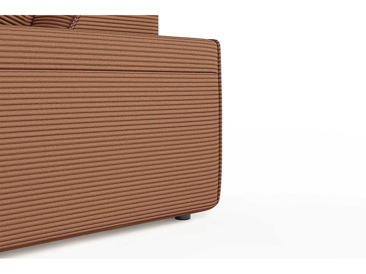 Ecksofa - Braun Cord - RANI