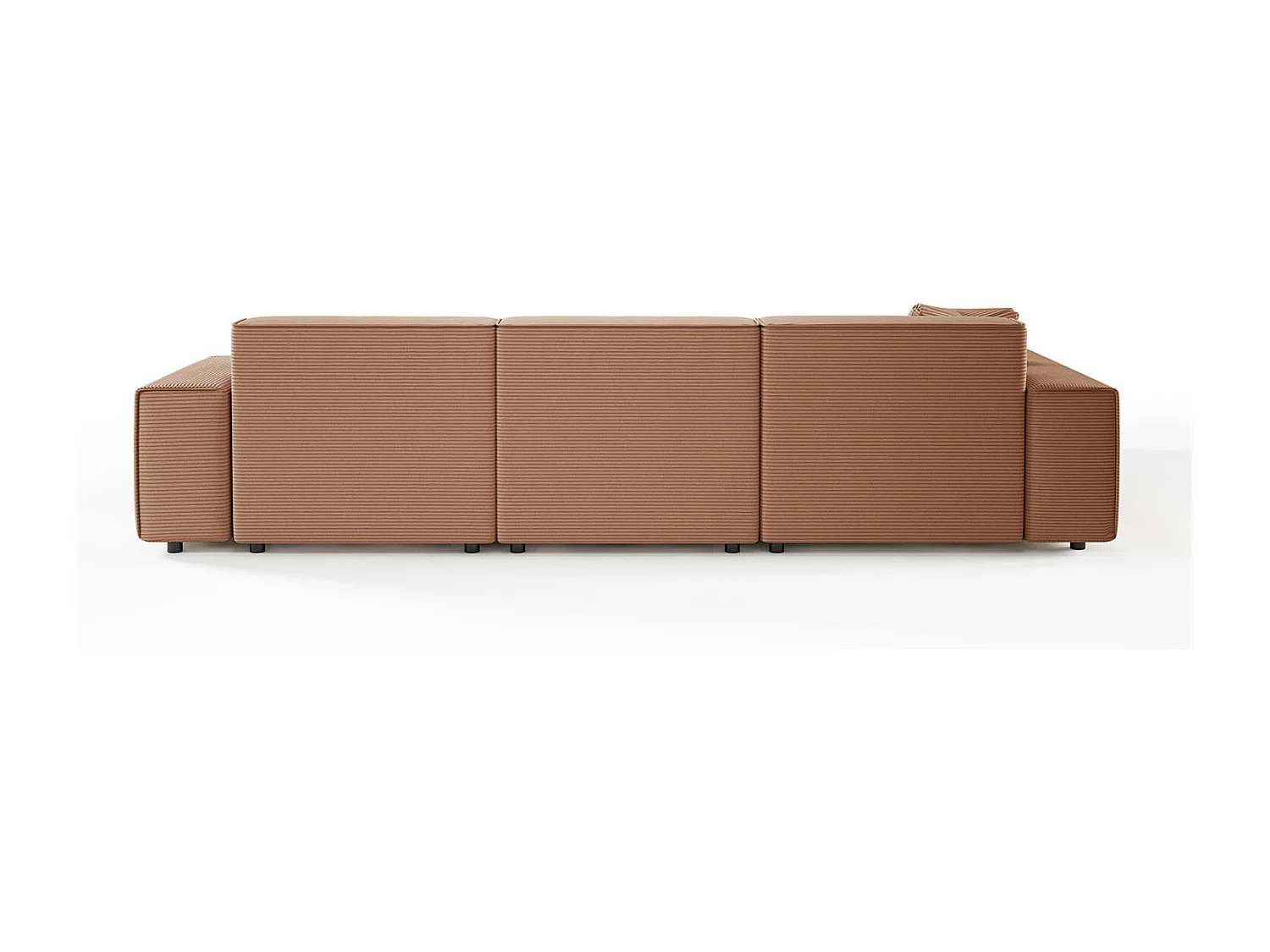 Ecksofa - Braun Cord - RANI