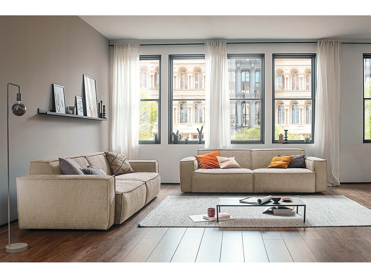 Sofa - Taupe Geweven stof - SAMU