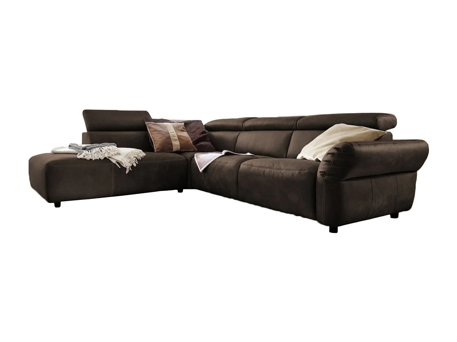 Ecksofa - Anthrazit Leder - RISO