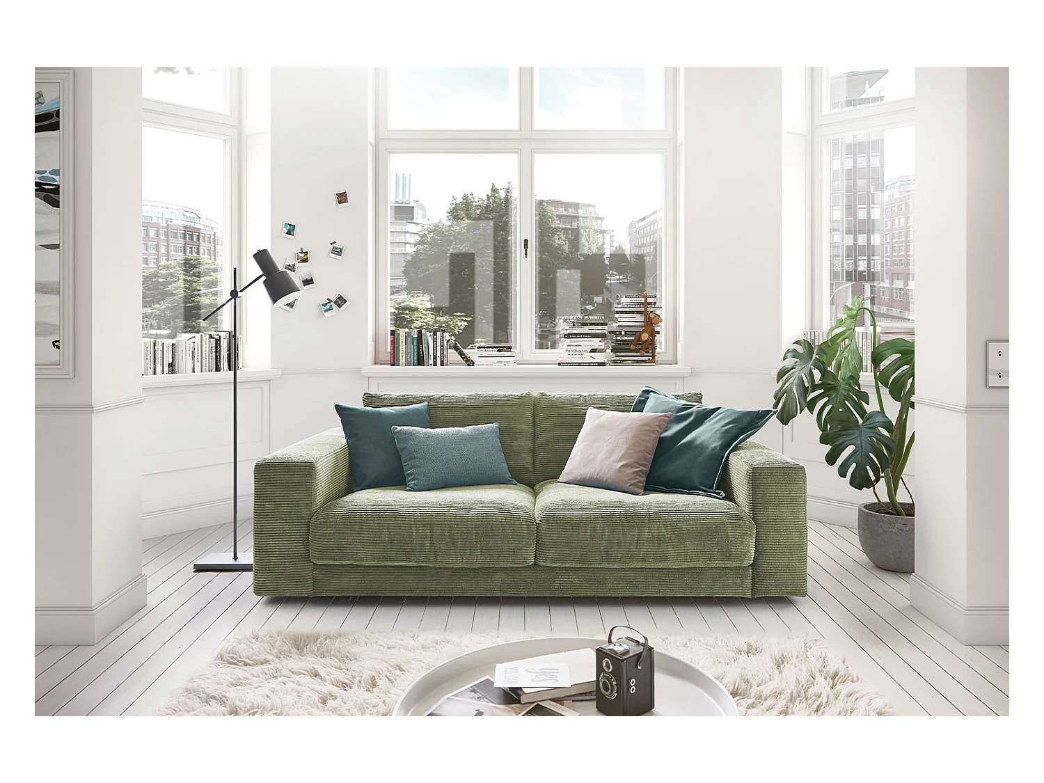 Sofa - Grün Cord - MADELINE