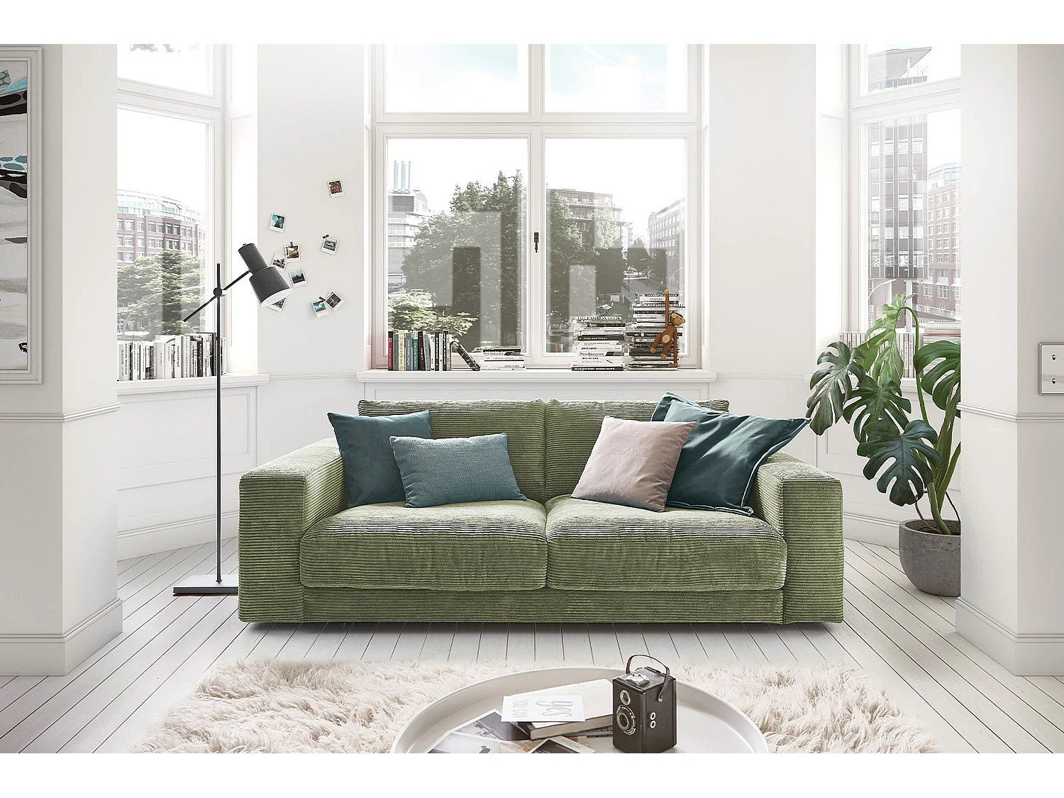 Sofa - Grün Cord - MADELINE