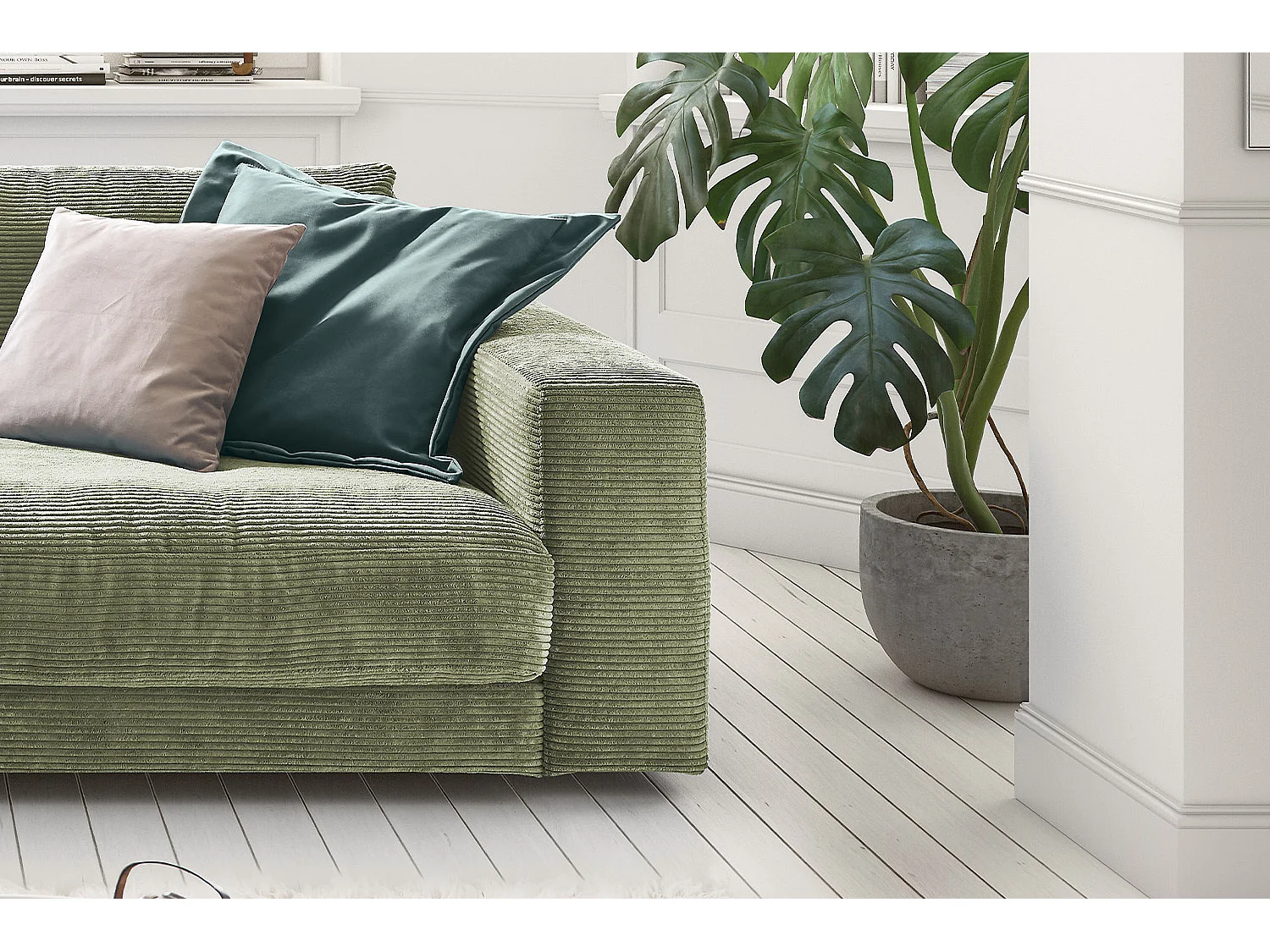 Sofa - Grün Cord - MADELINE