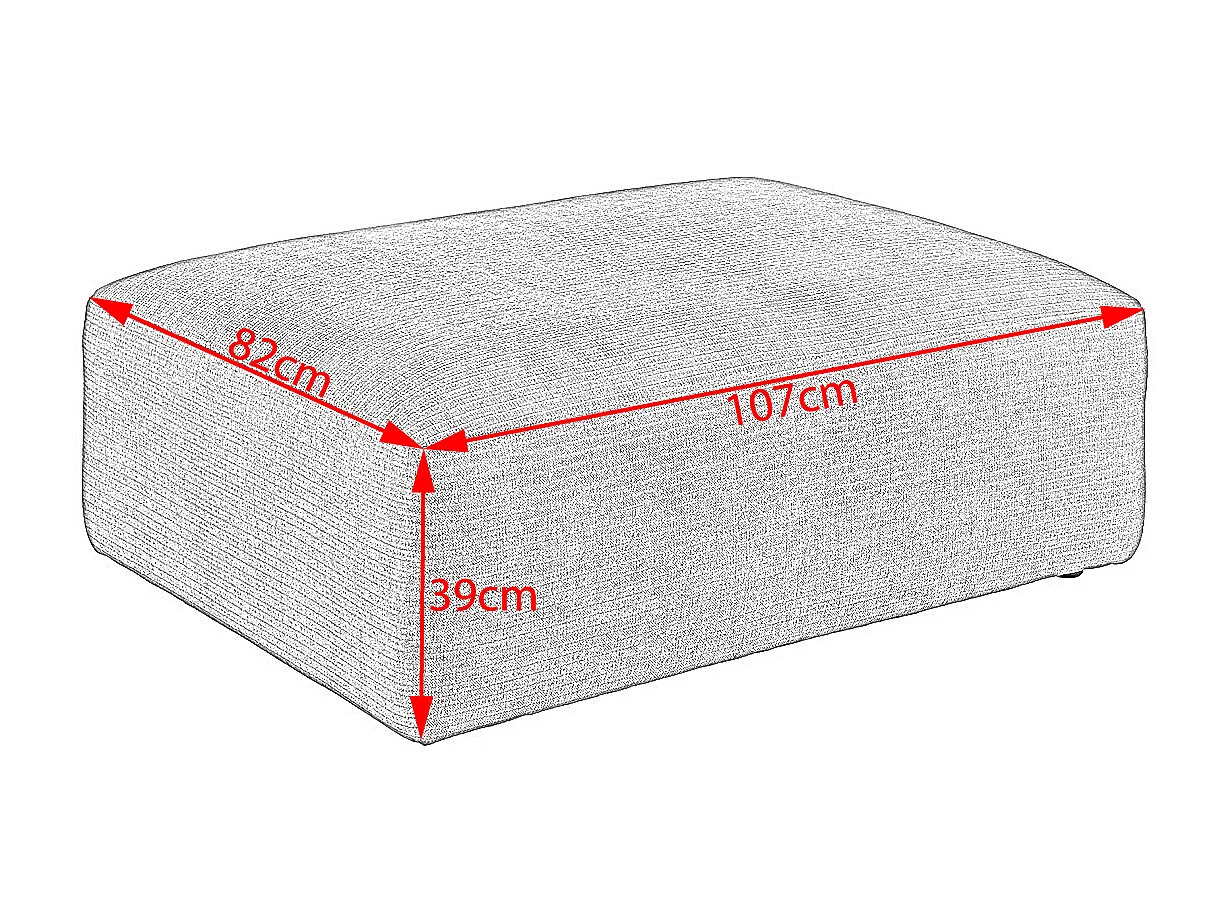 Modulares Sofa - Rot Cord - SEPHI