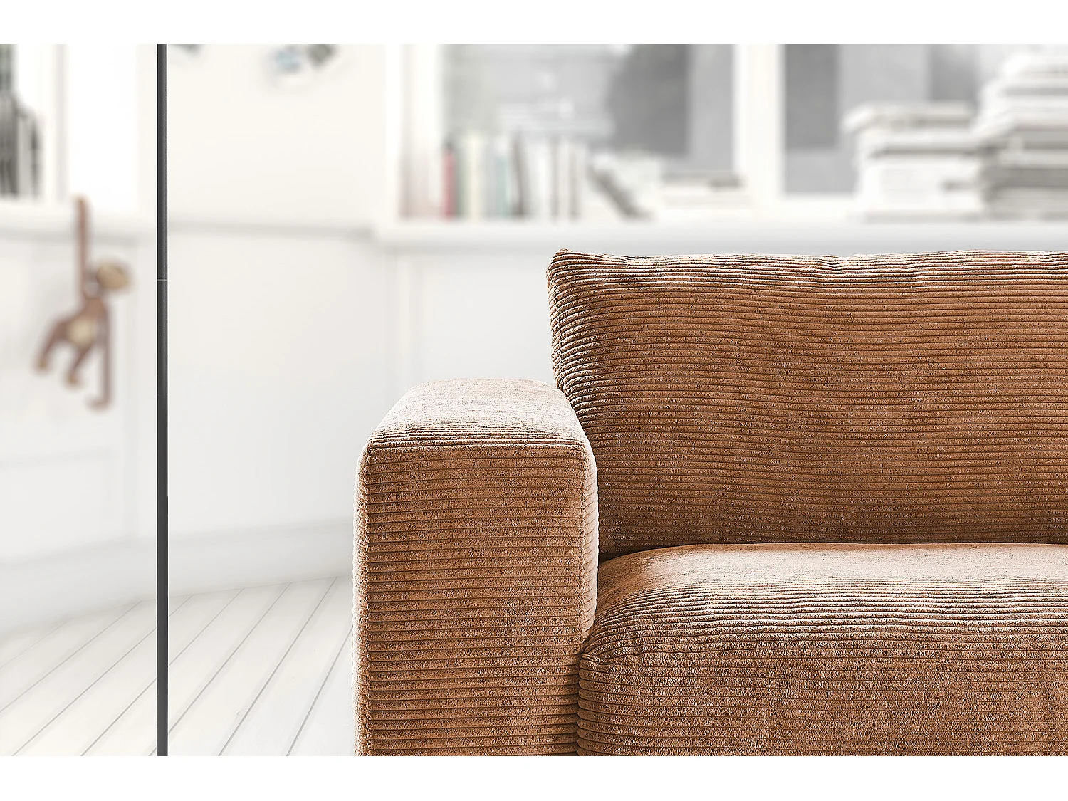 Sofá - marrón Pana - MADELINE