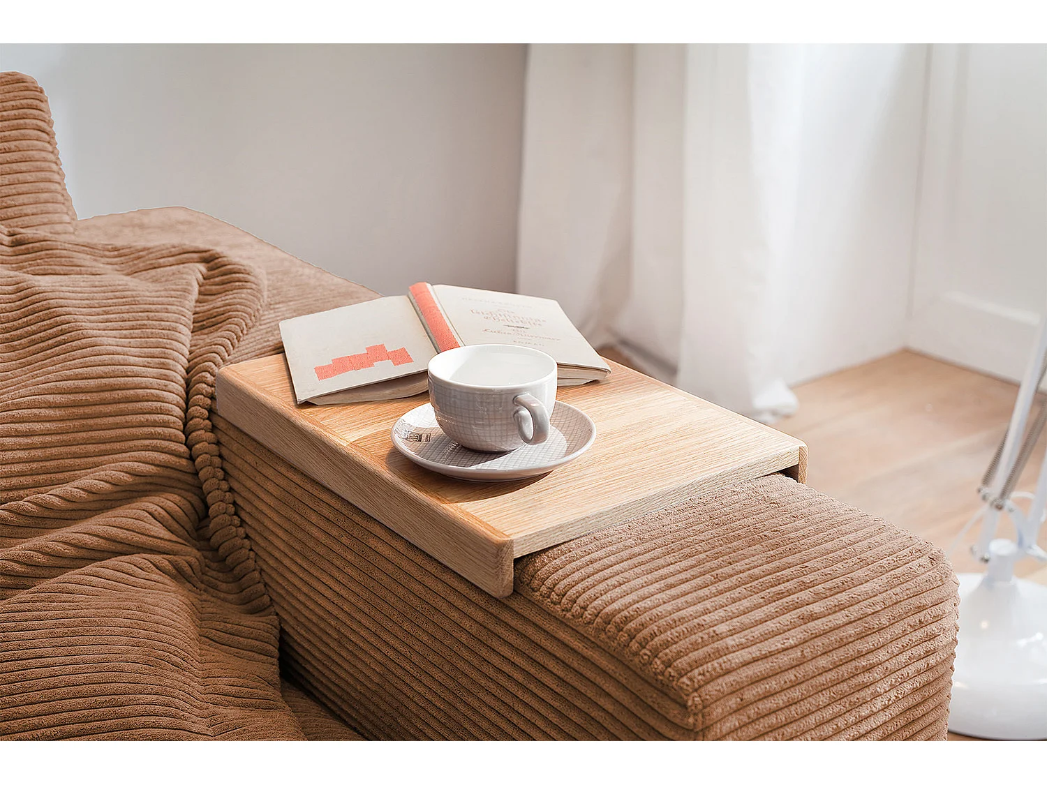 Canapé - marron Velours côtelé - MADELINE