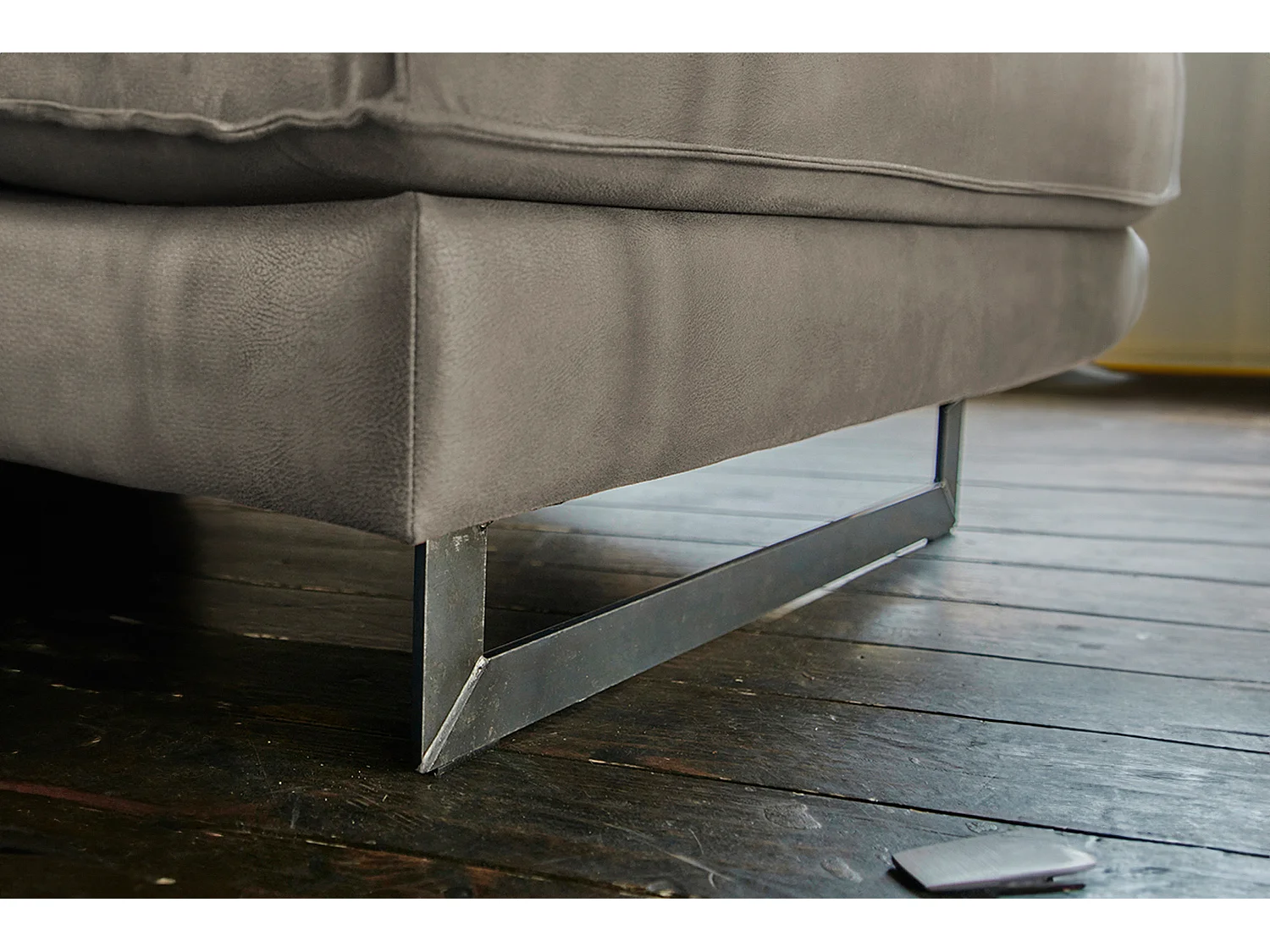 Sofa - Anthrazit Lederfaserstoff - VILNIUS