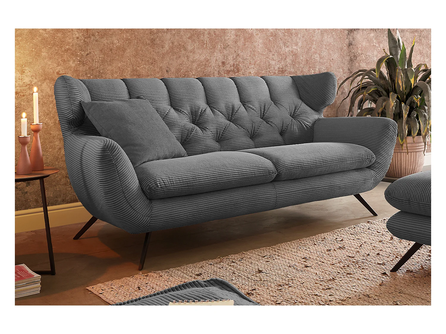Sofa - Grau Cord - CHARME