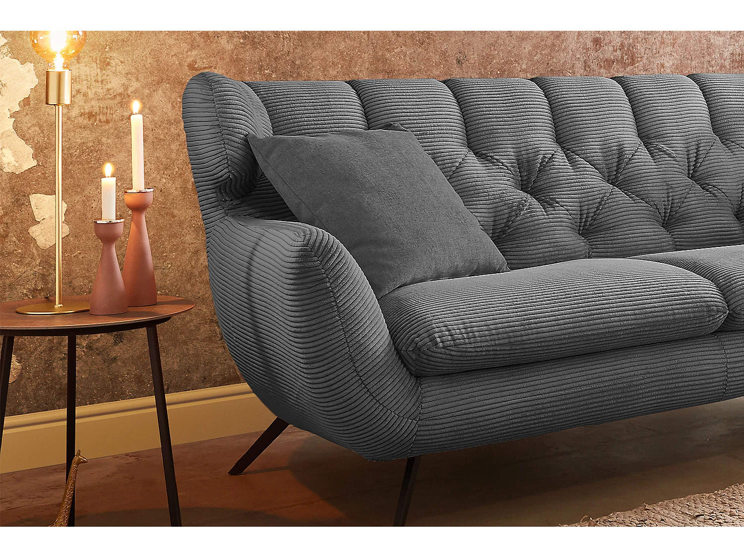 Sofa - Grau Cord - CHARME