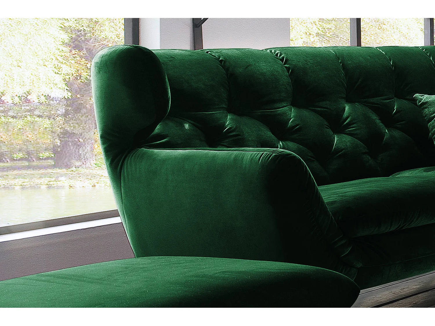 Sofa - Smaragdgrün Velvet - CHARME