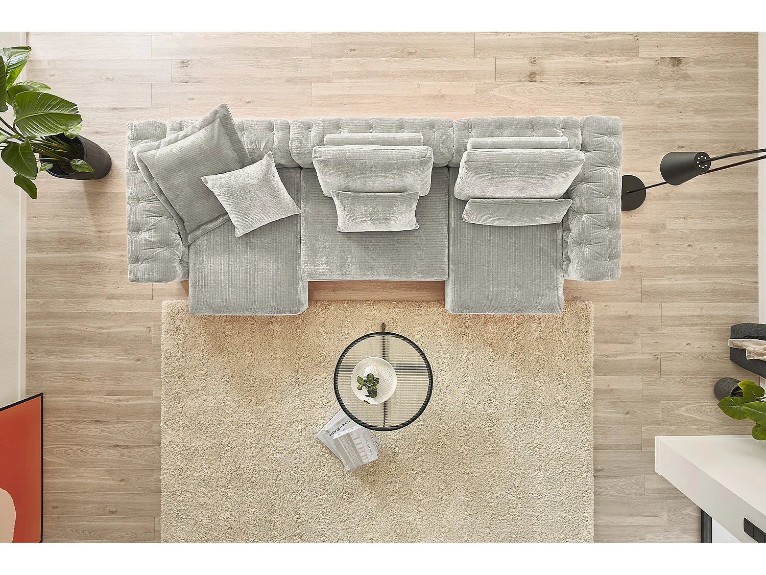 Modulsofa - Silber Cord - SEPHI