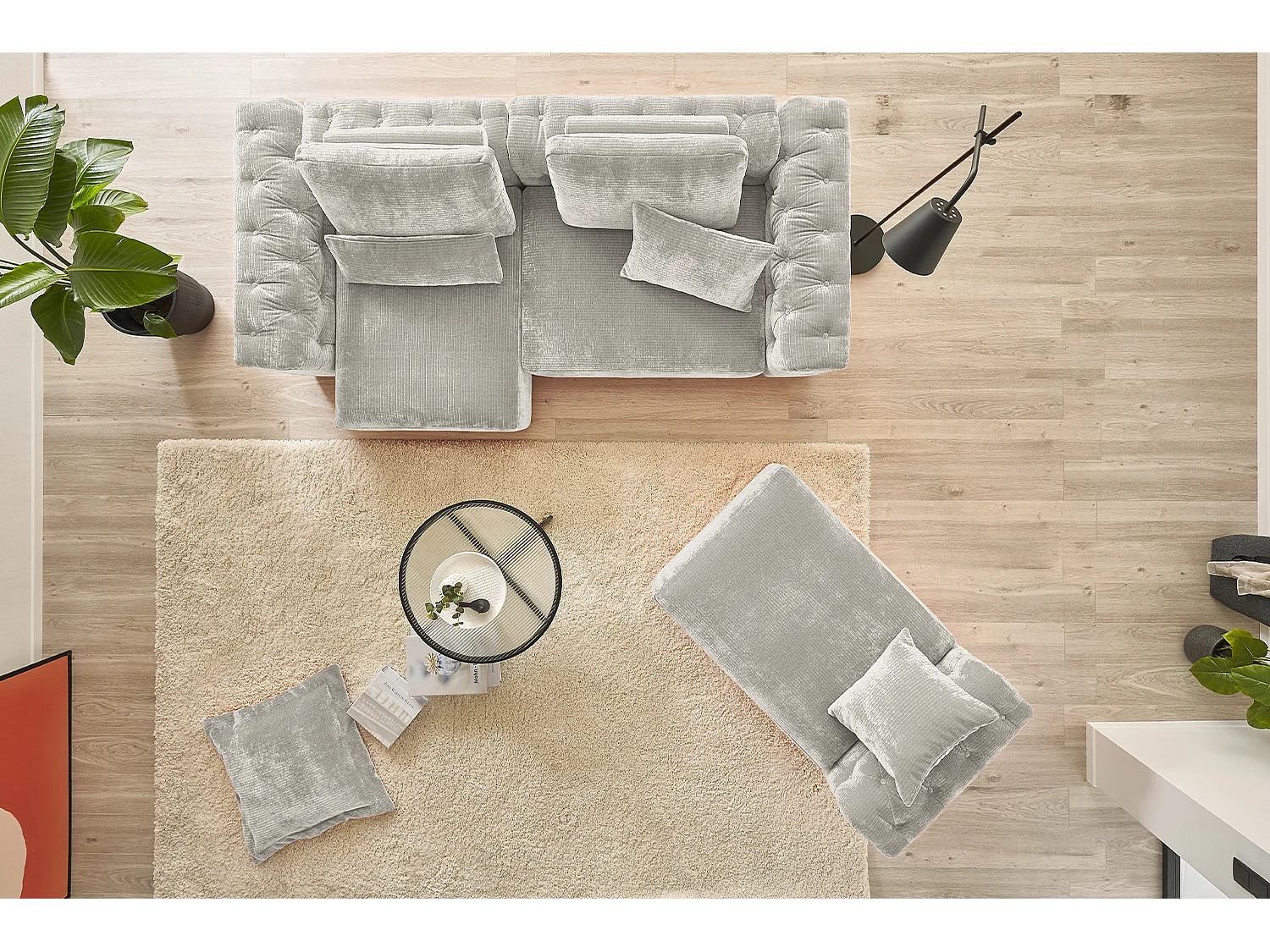 Modulsofa - Silber Cord - SEPHI