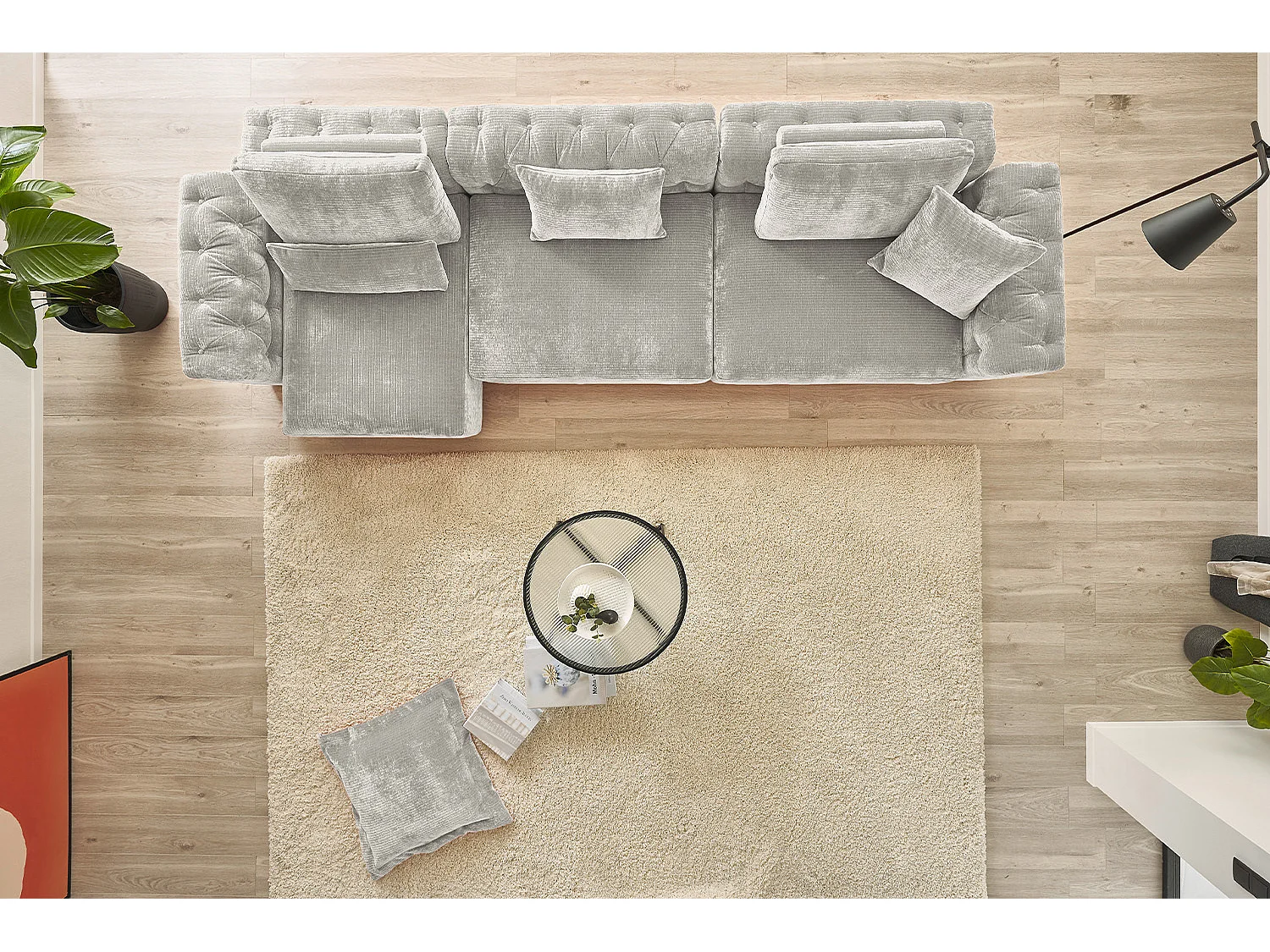 Modulsofa - Silber Cord - SEPHI