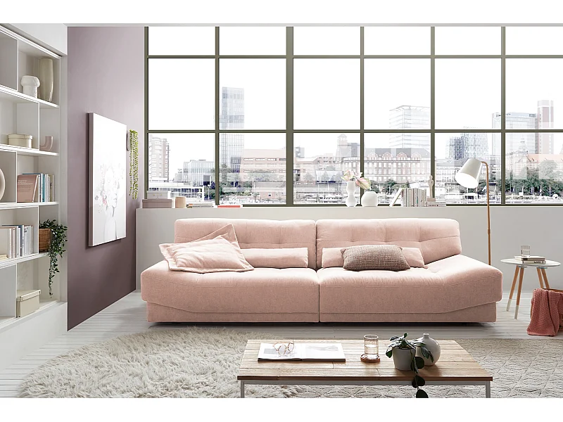 Sofá - Rosa tela tejida - MOZZA