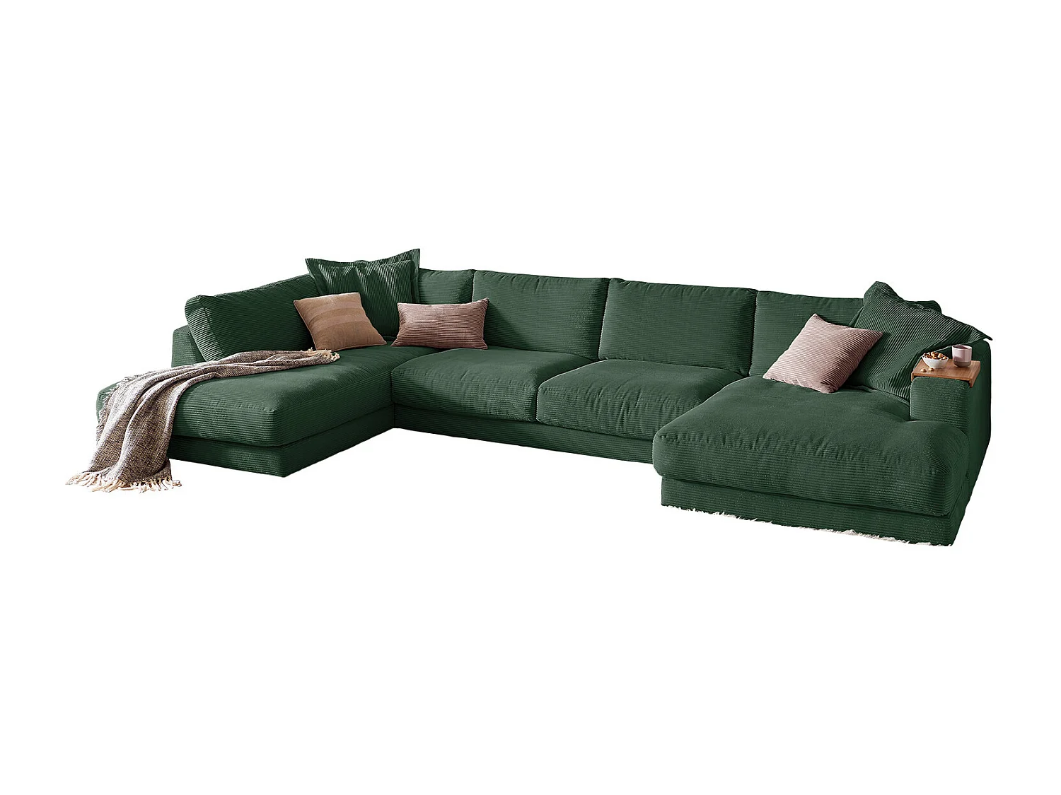 Wohnlandschaft - Smaragdgrün Cord - MADELINE