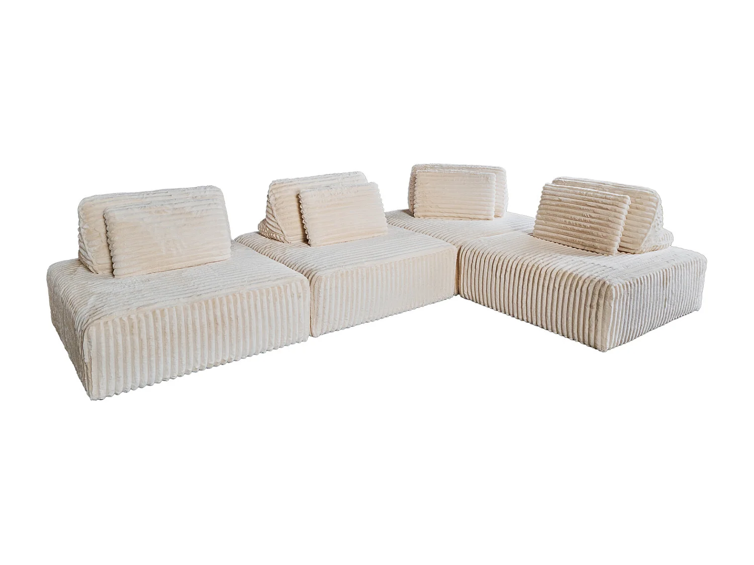 Modulsofa - Cremeweiß Cord - WIOLO SOFT
