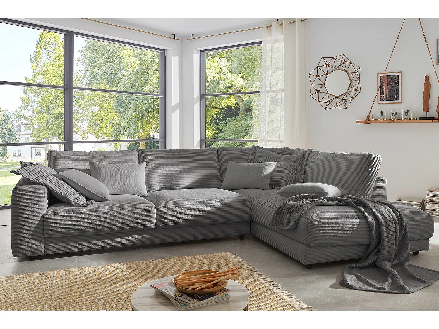 Hoekbank - Grijs Koord - MADELINE