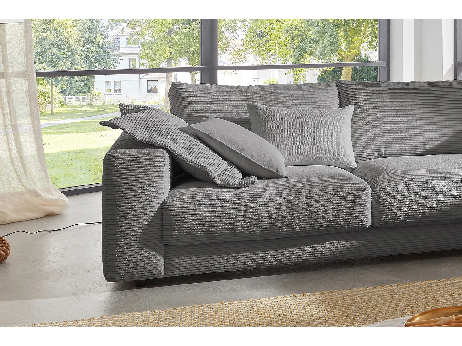Hoekbank - Grijs Koord - MADELINE