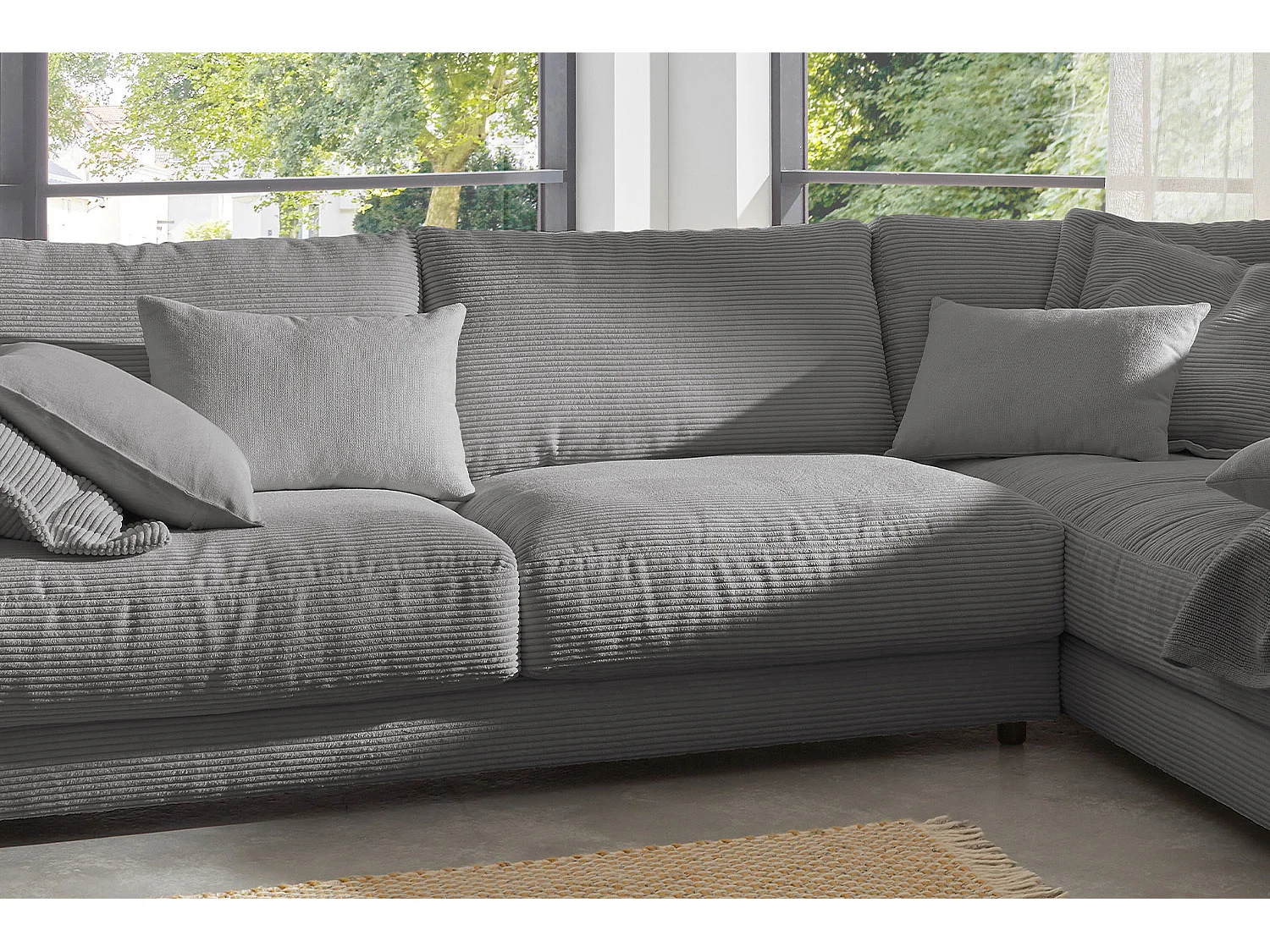 Divano - Grigio Velluto a coste - MADELINE