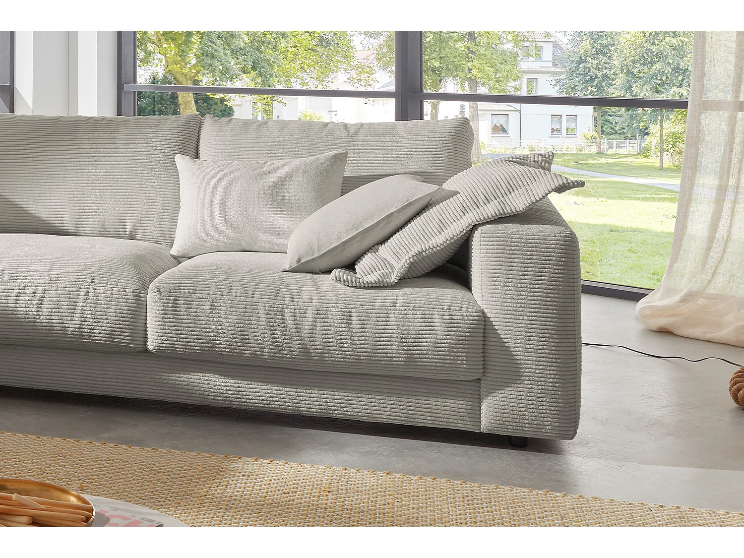 Canapé - granit Velours côtelé - MADELINE