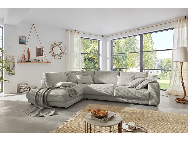 Ecksofa - Granit Cord - MADELINE