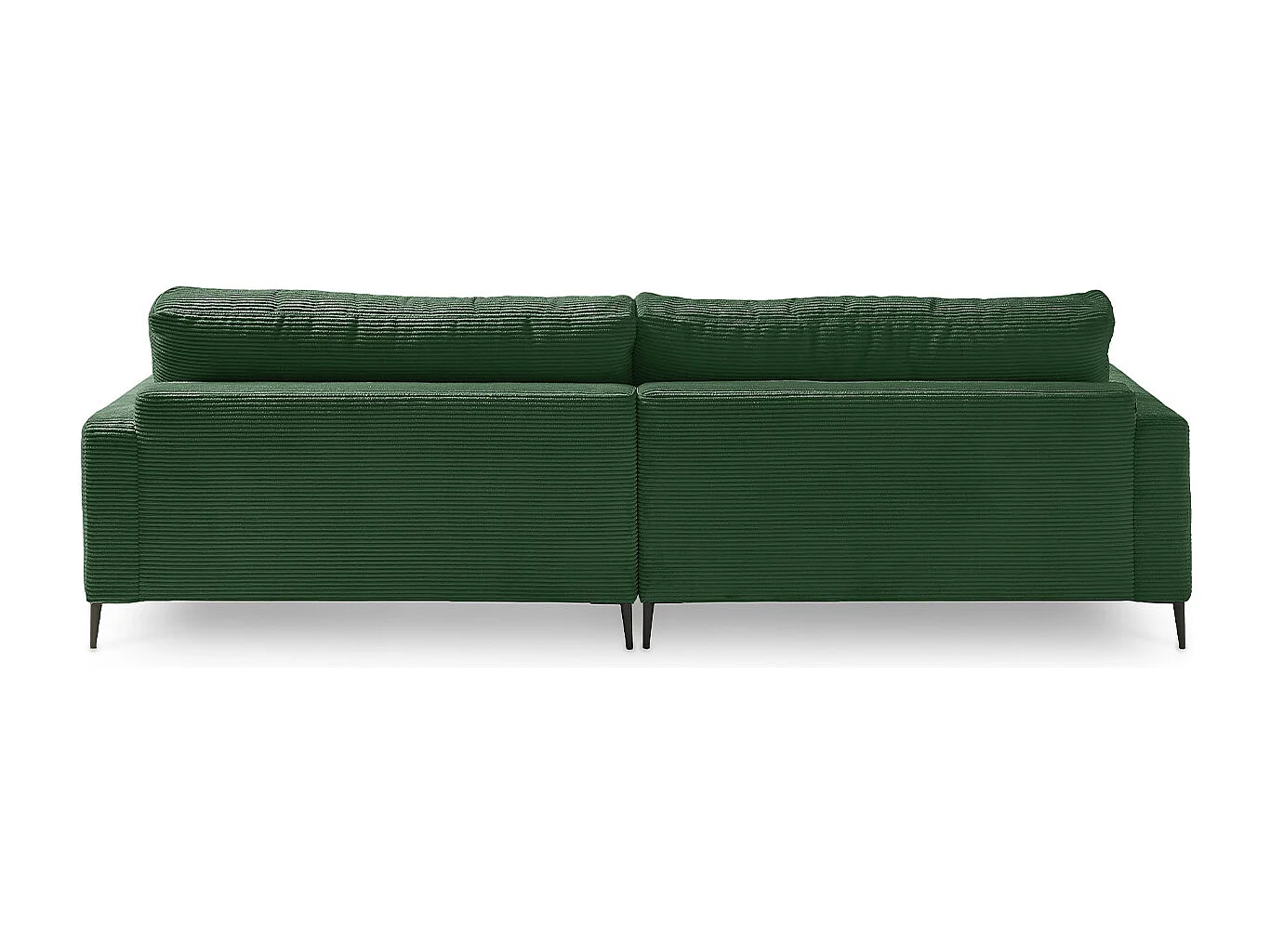 Ecksofa - Smaragdgrün Cord - CARA