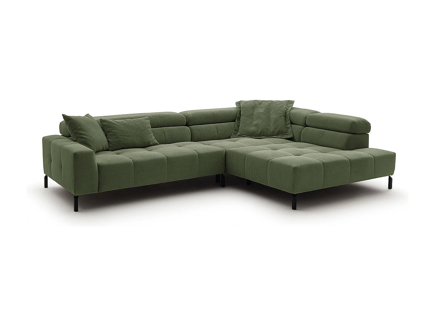 Ecksofa - Grün Cord - OHIO