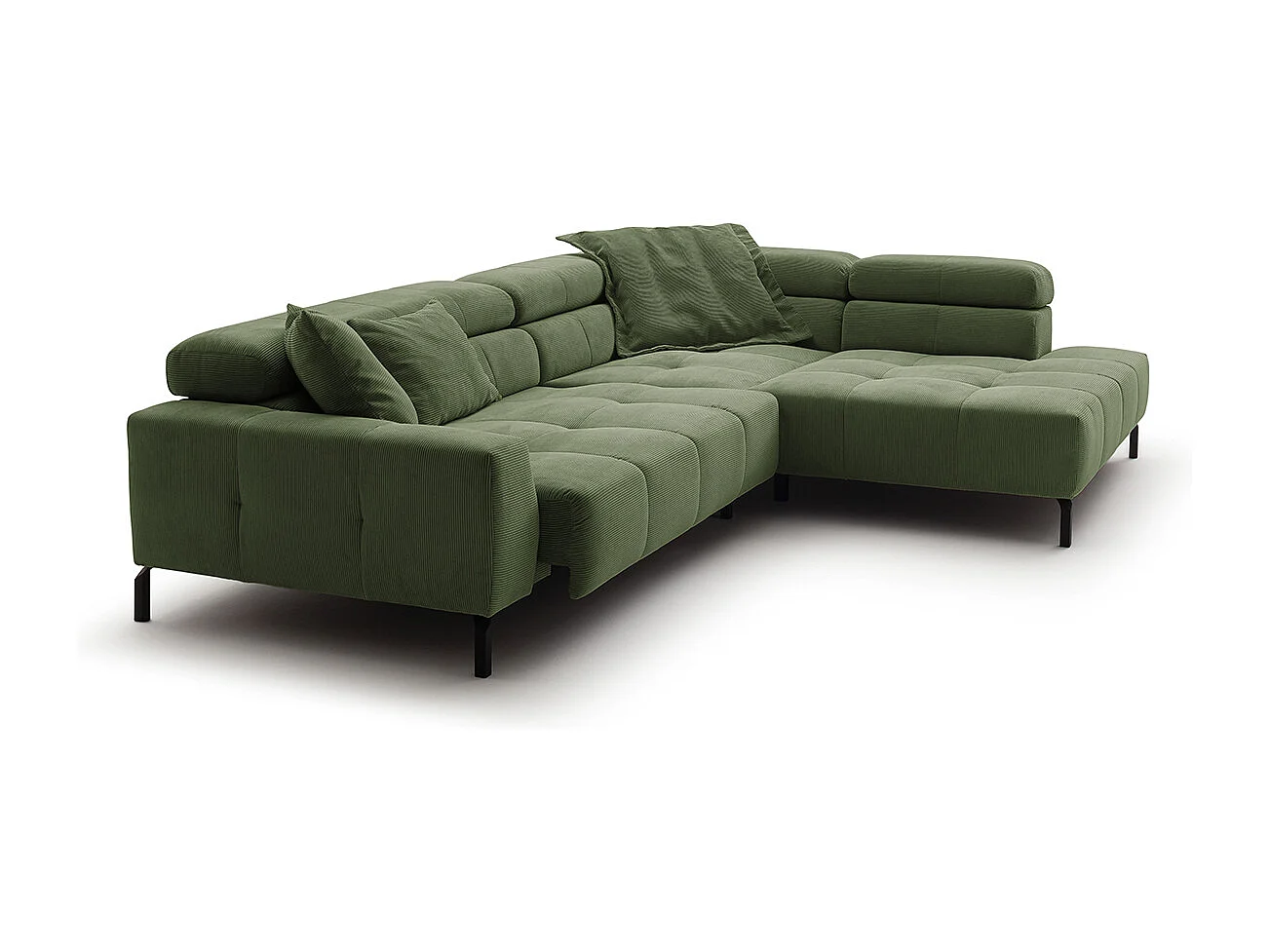 Ecksofa - Grün Cord - OHIO