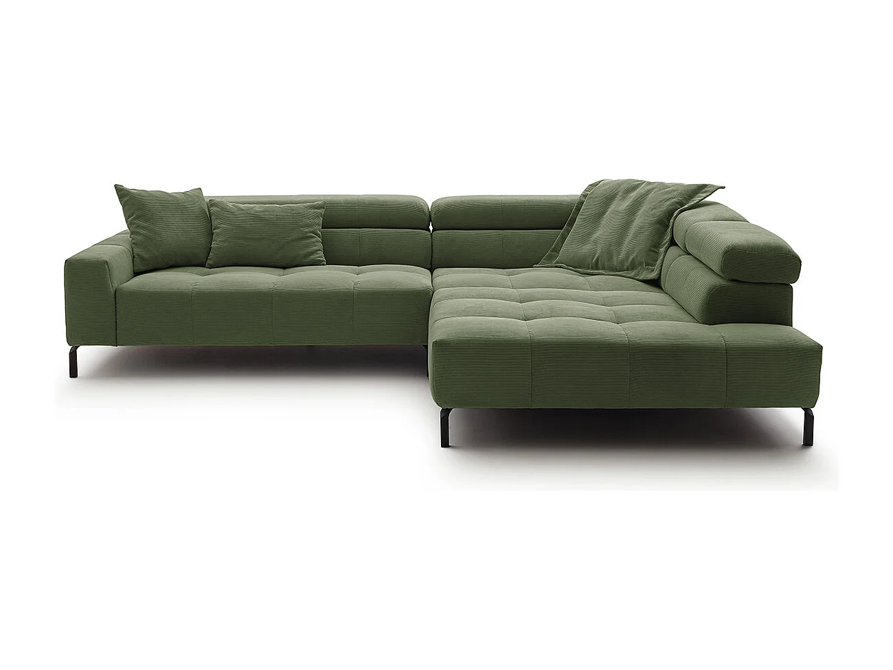 Ecksofa - Grün Cord - OHIO