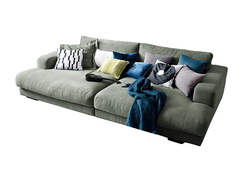 Canapé - Vert tissu tissé - MADELINE