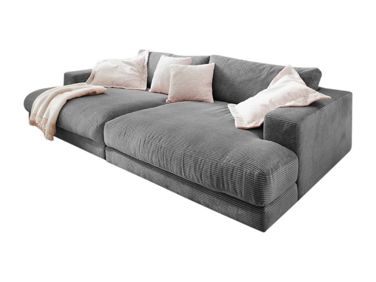 Canapé - Gris Velours côtelé - MADELINE