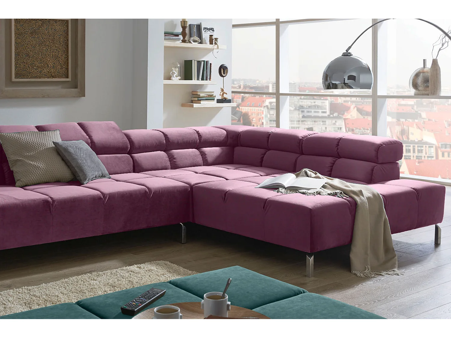 Hoekbank - Violet Fluweel - NELSON