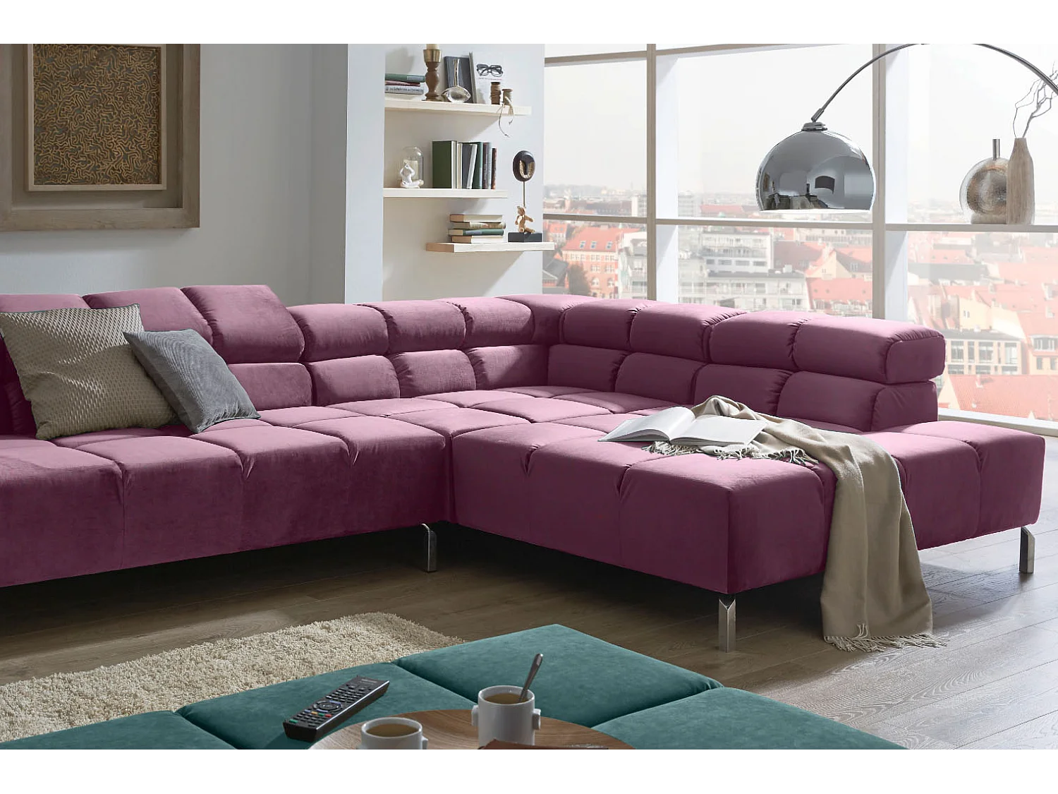 Hoekbank - Violet Fluweel - NELSON