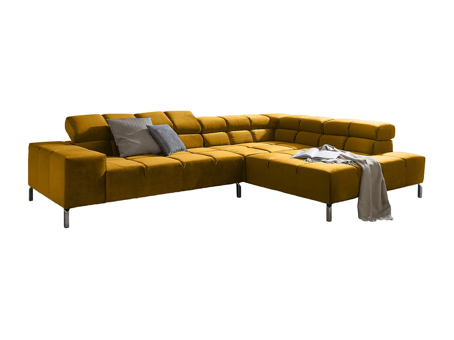 Ecksofa - Gelb Velvet - NELSON