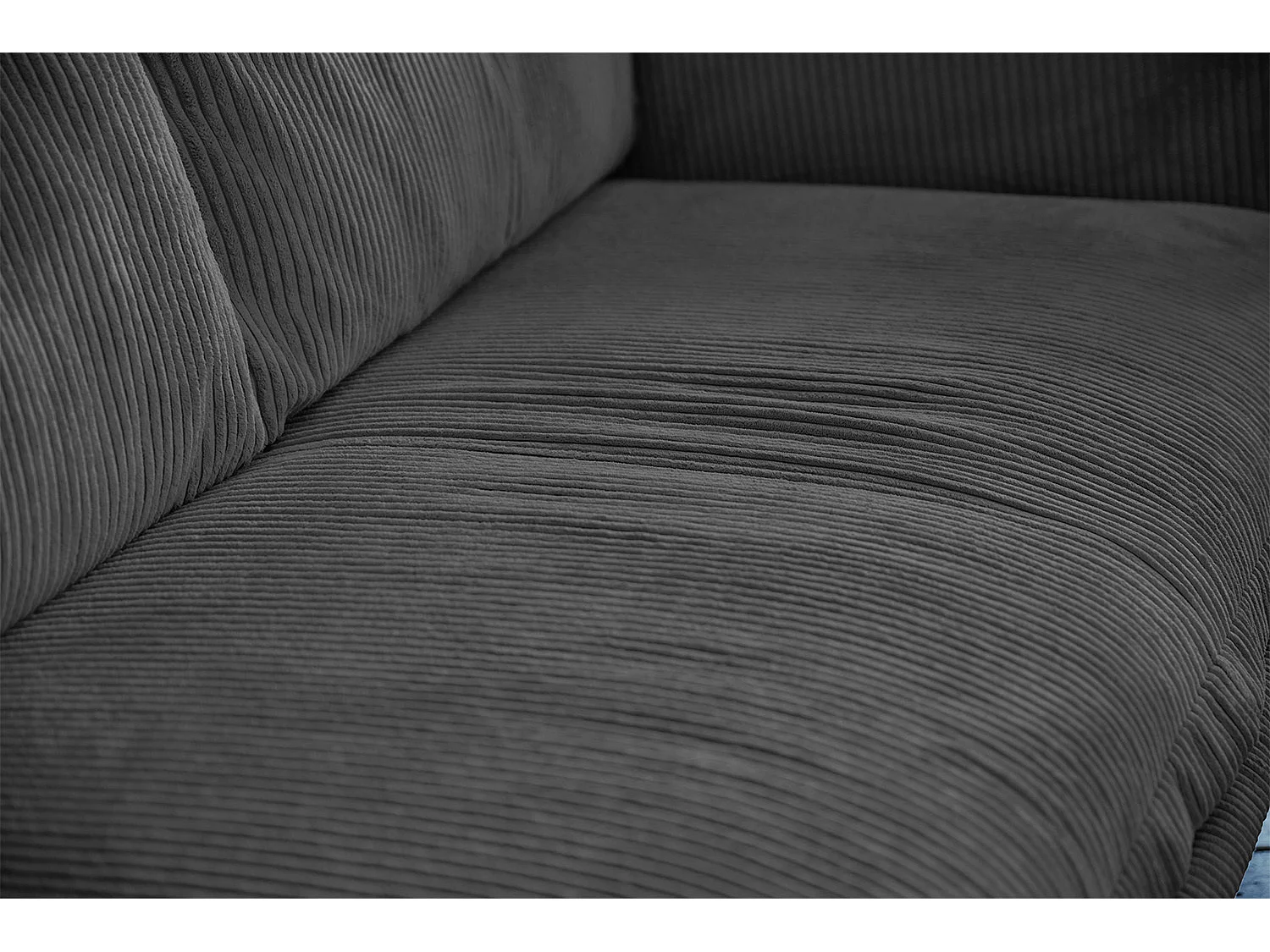 Ecksofa - Grau Velvet - QUENYA