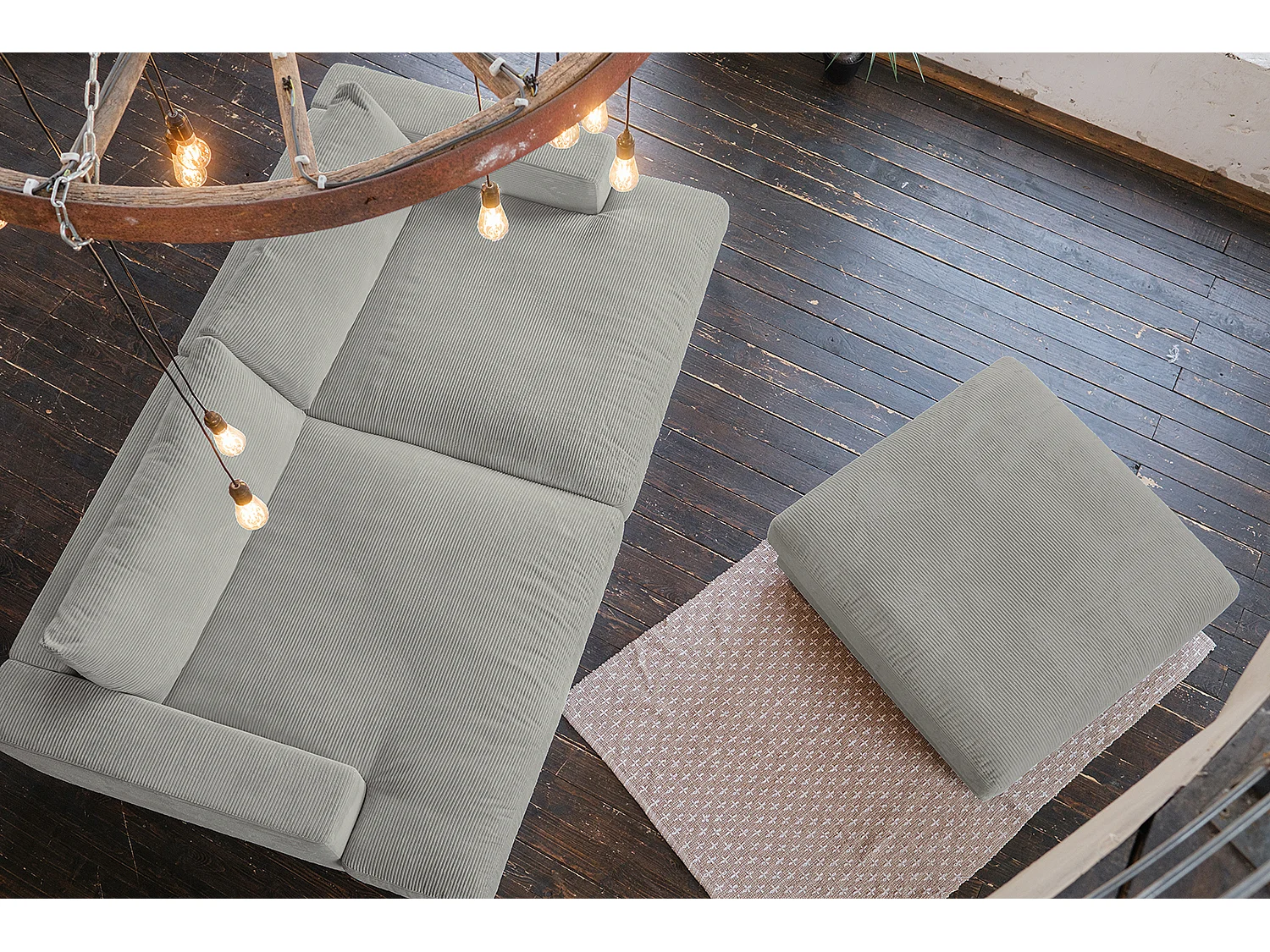 Sofá - gris claro Pana - MADELINE