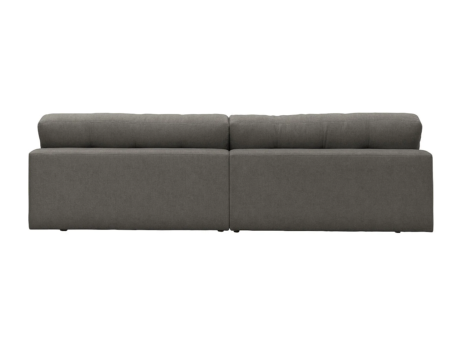 Sofa - Grau Webstoff - MOZZA