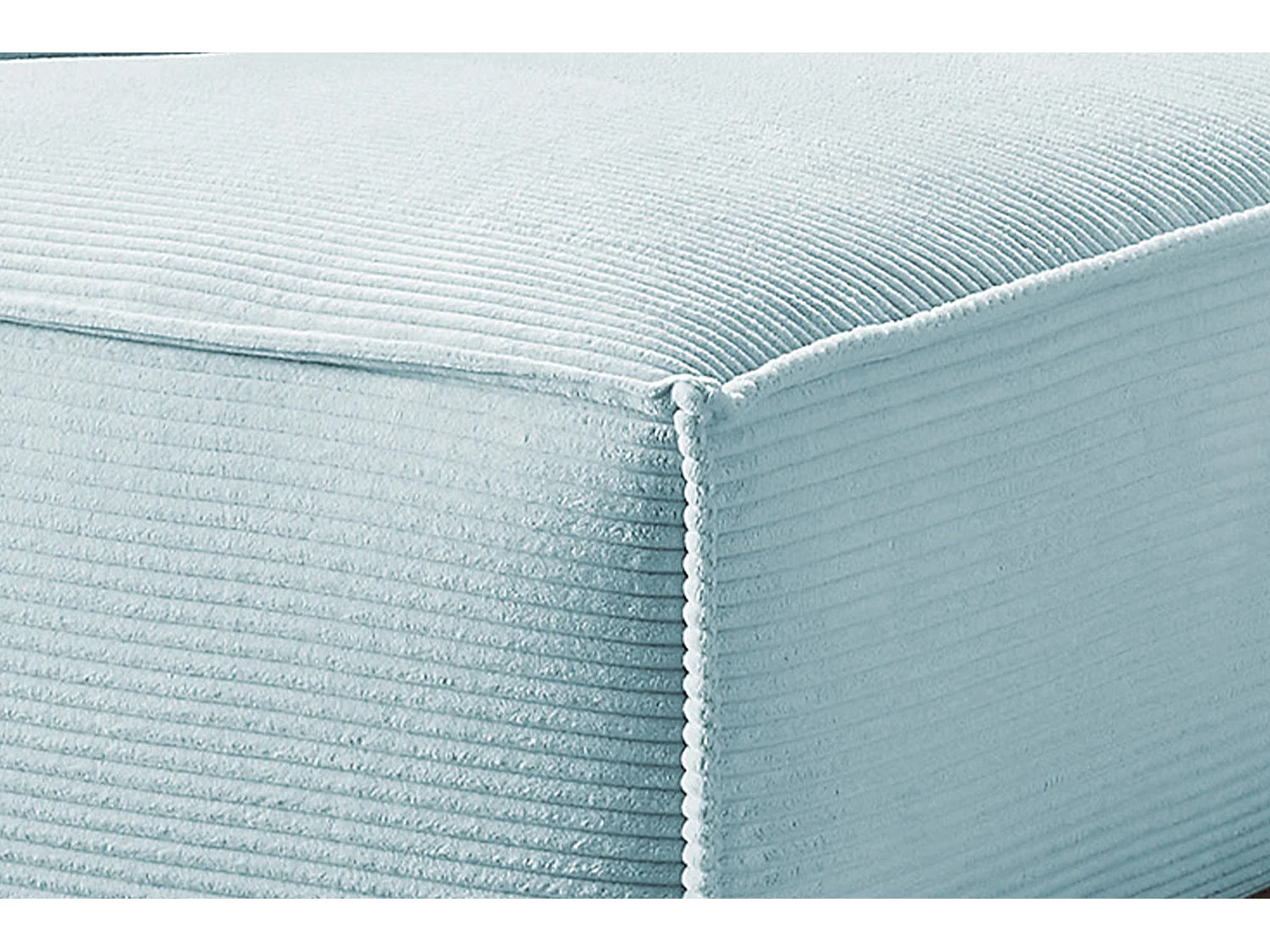 Ecksofa - Hellblau Cord - SAMU