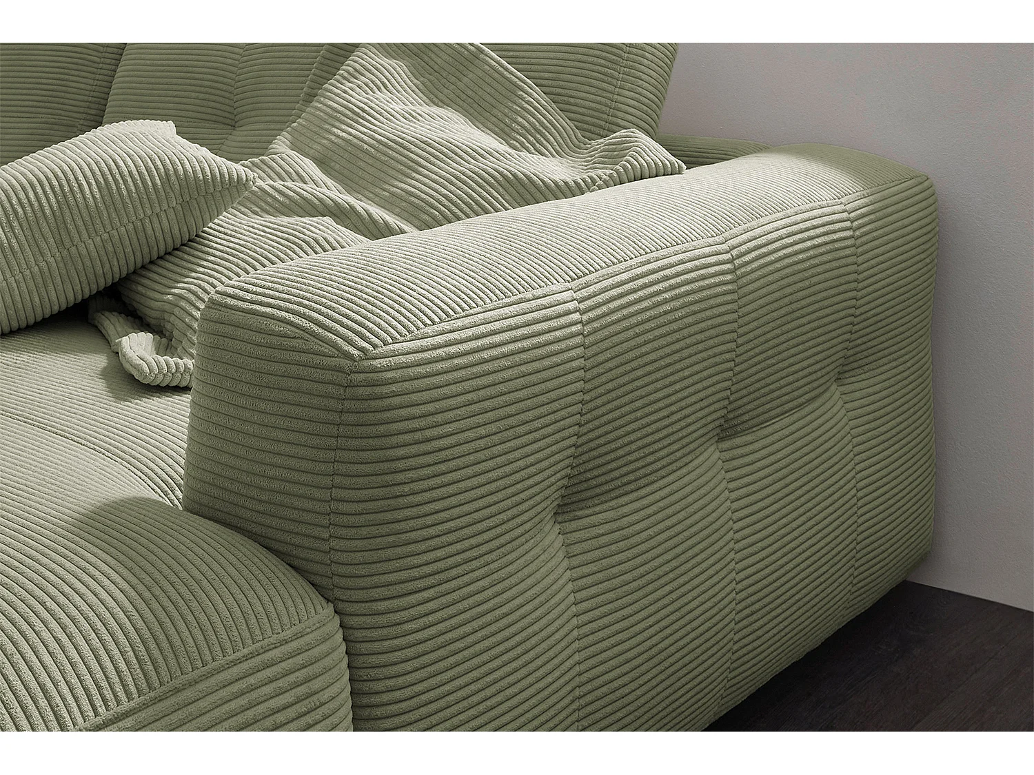 Ecksofa - Grün Cord - MIKA