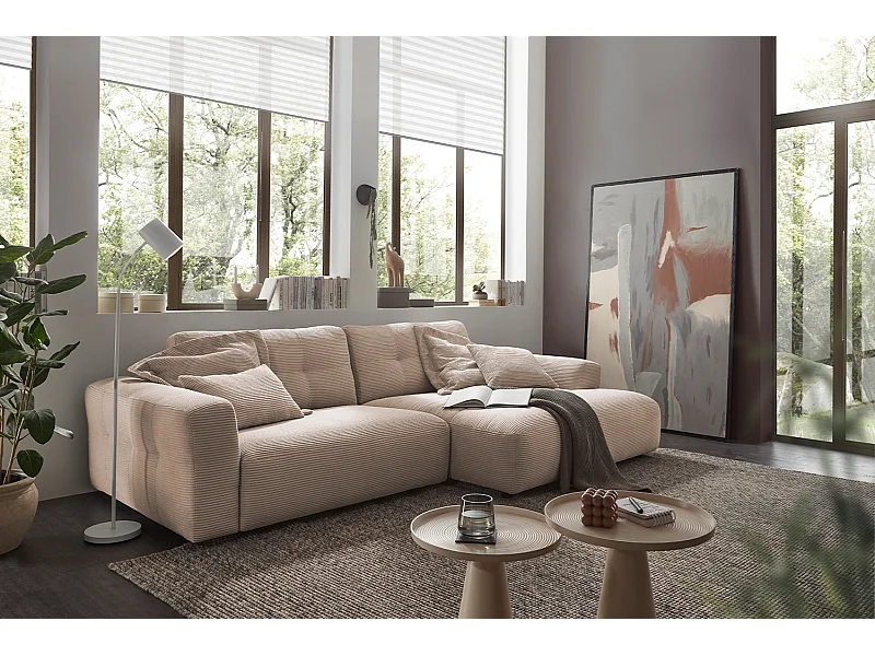 Ecksofa - Taupe Cord - MIKA