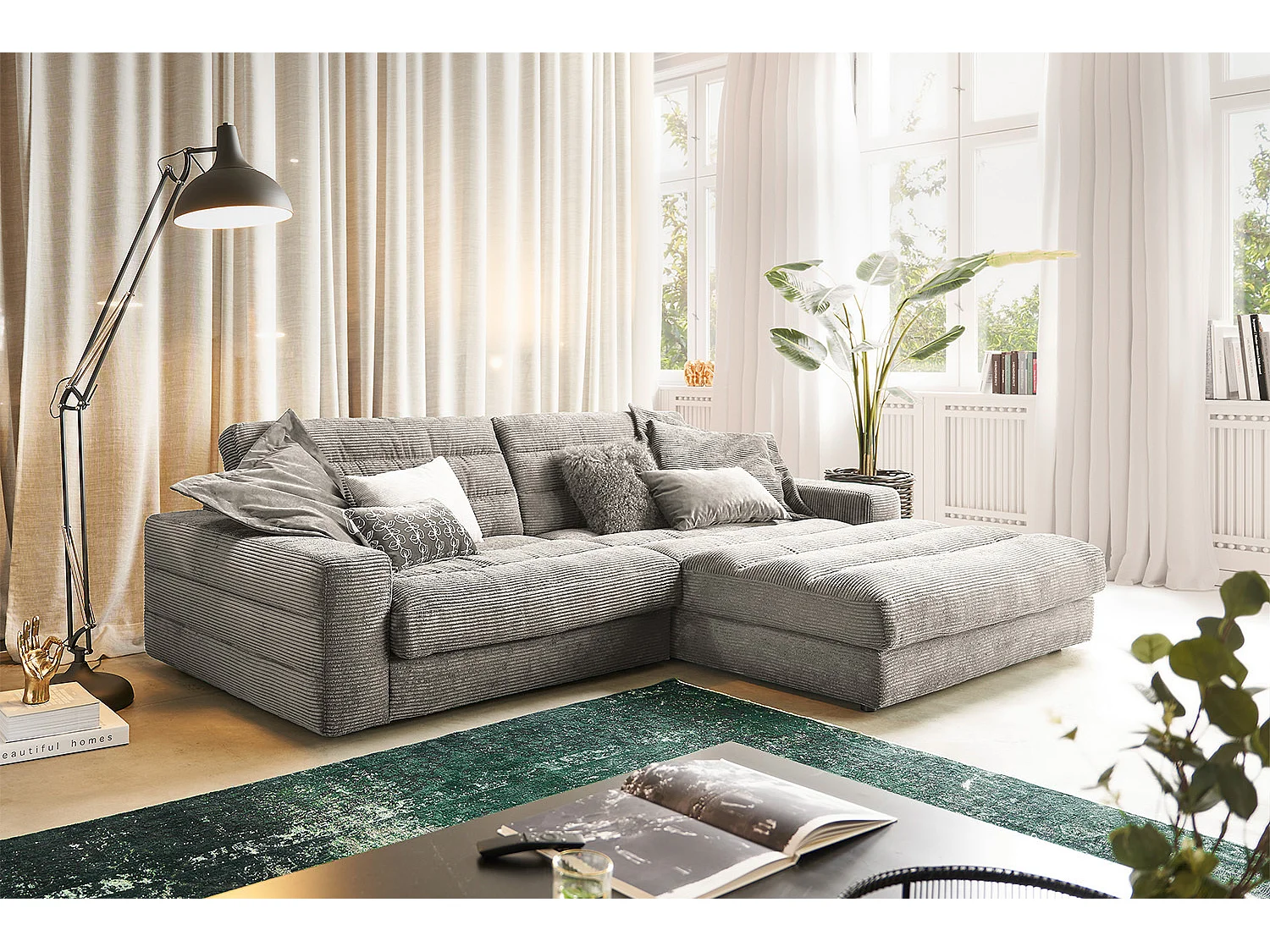 Divano - grigio pietra Velluto a coste - LANA