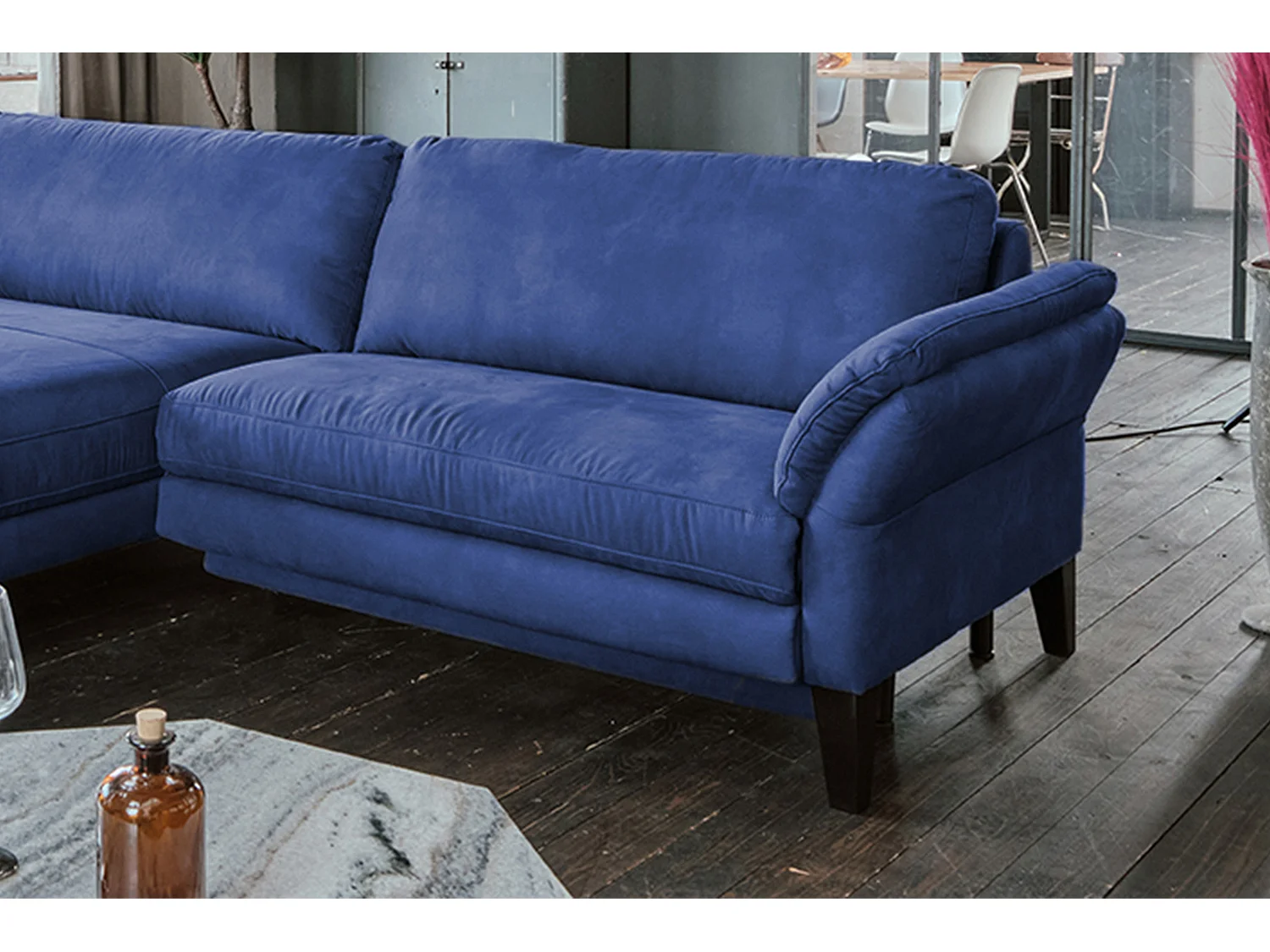 Sofá - Azul tela tejida - MALTA