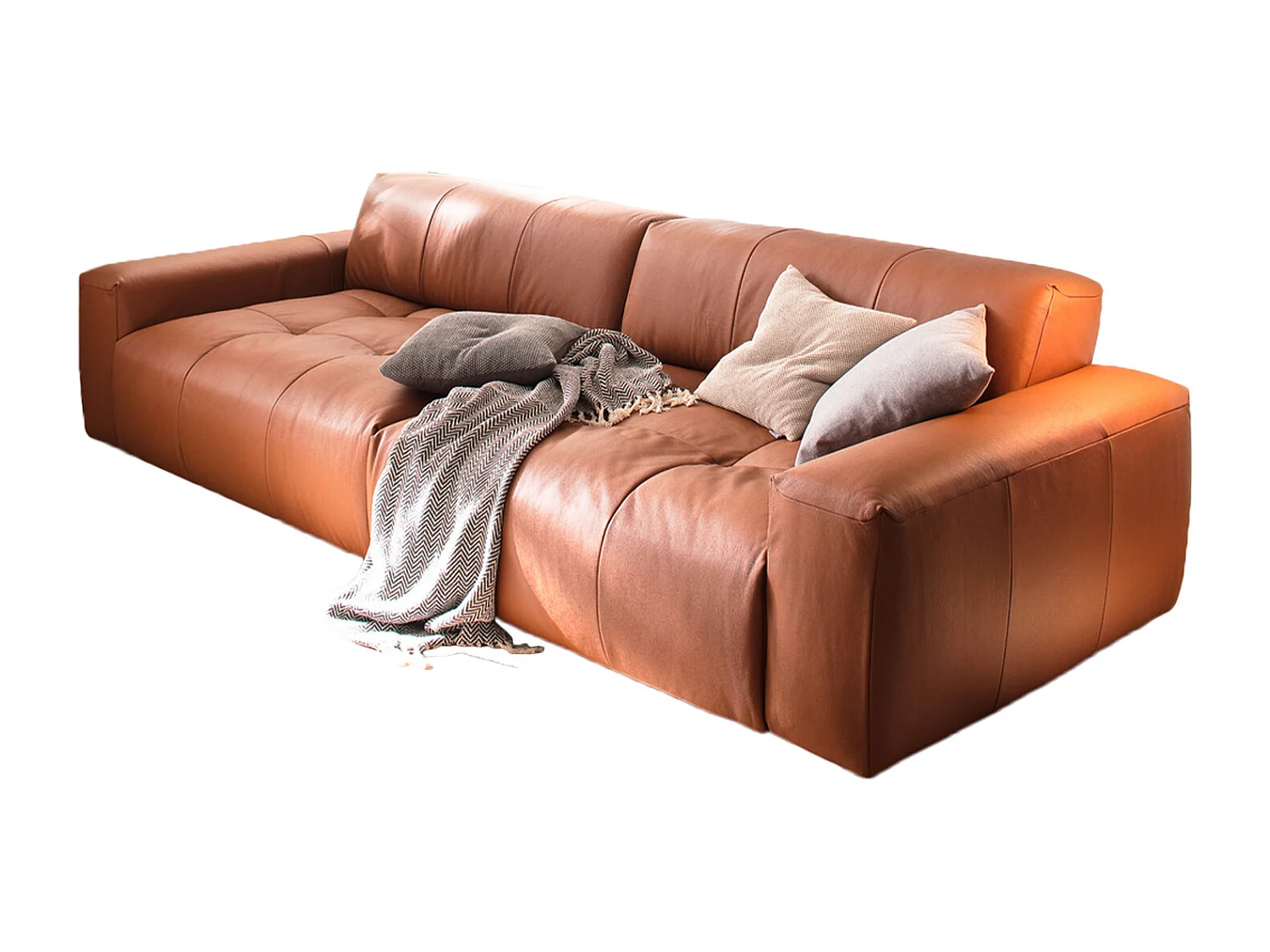Sofá - marrón piel - PALACE