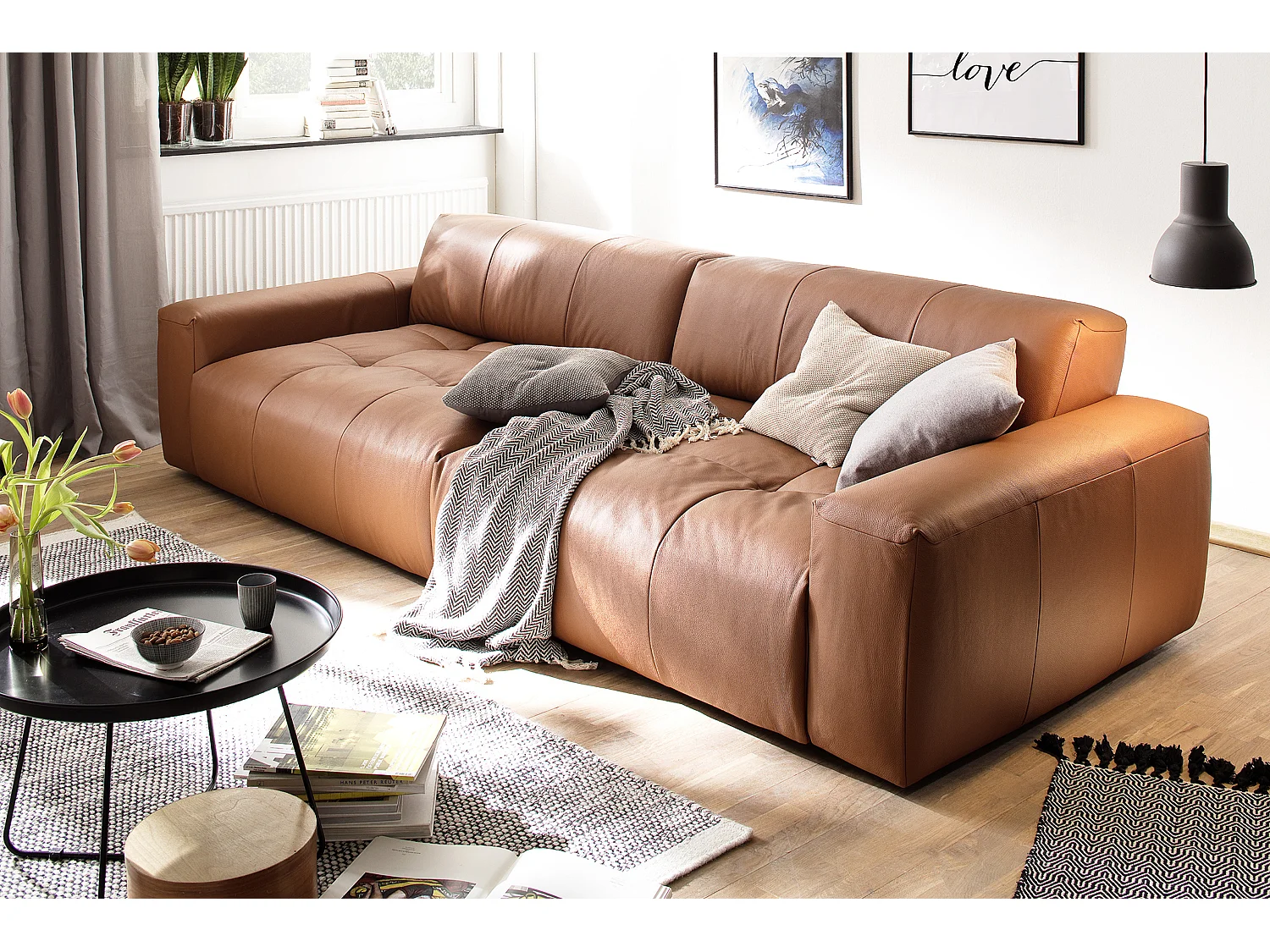 Sofa - Braun Leder - PALACE