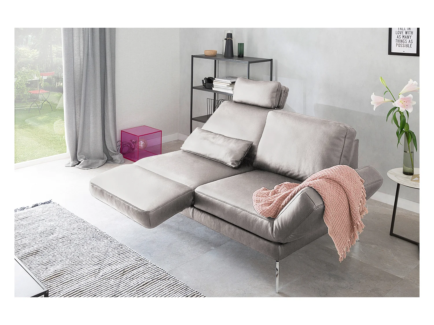 Sofá - gris claro piel - HURRICANE