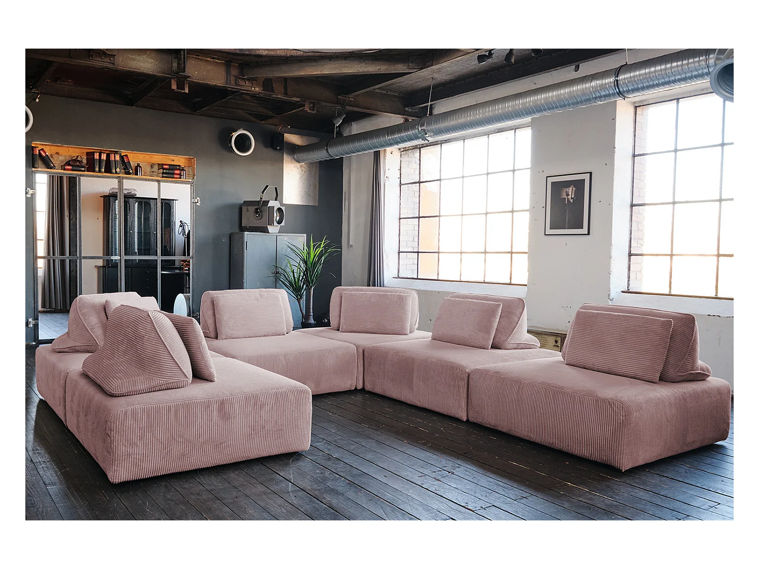 Modulsofa - Pink Cord - WIOLO SOFT