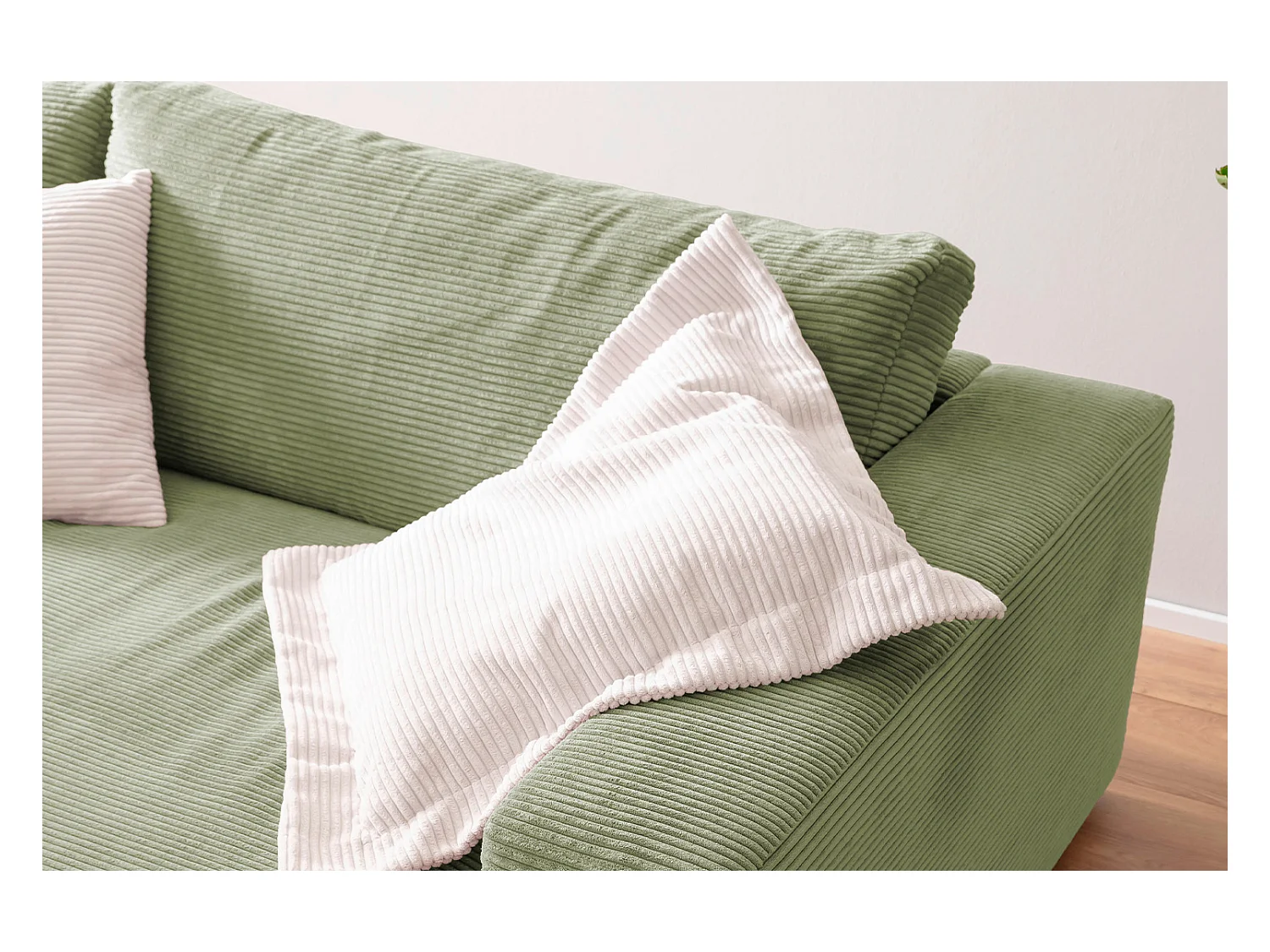 Canapé - Vert Velours côtelé - MADELINE