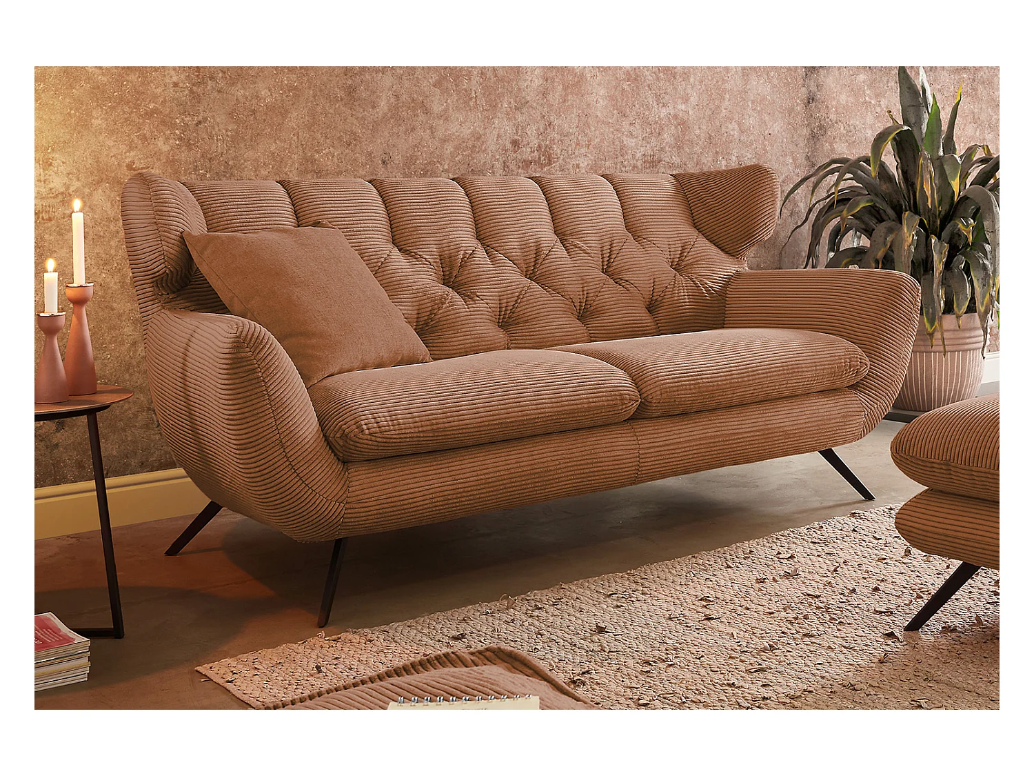 Sofa - Braun Cord - CHARME