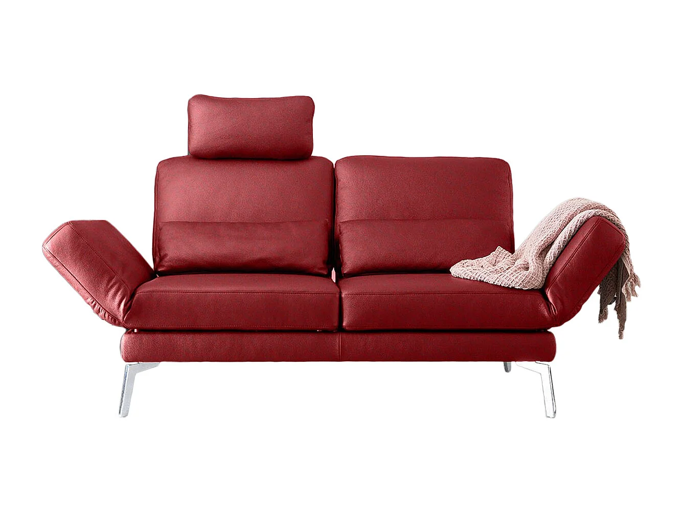 Sofa - Rot Leder - HURRICANE