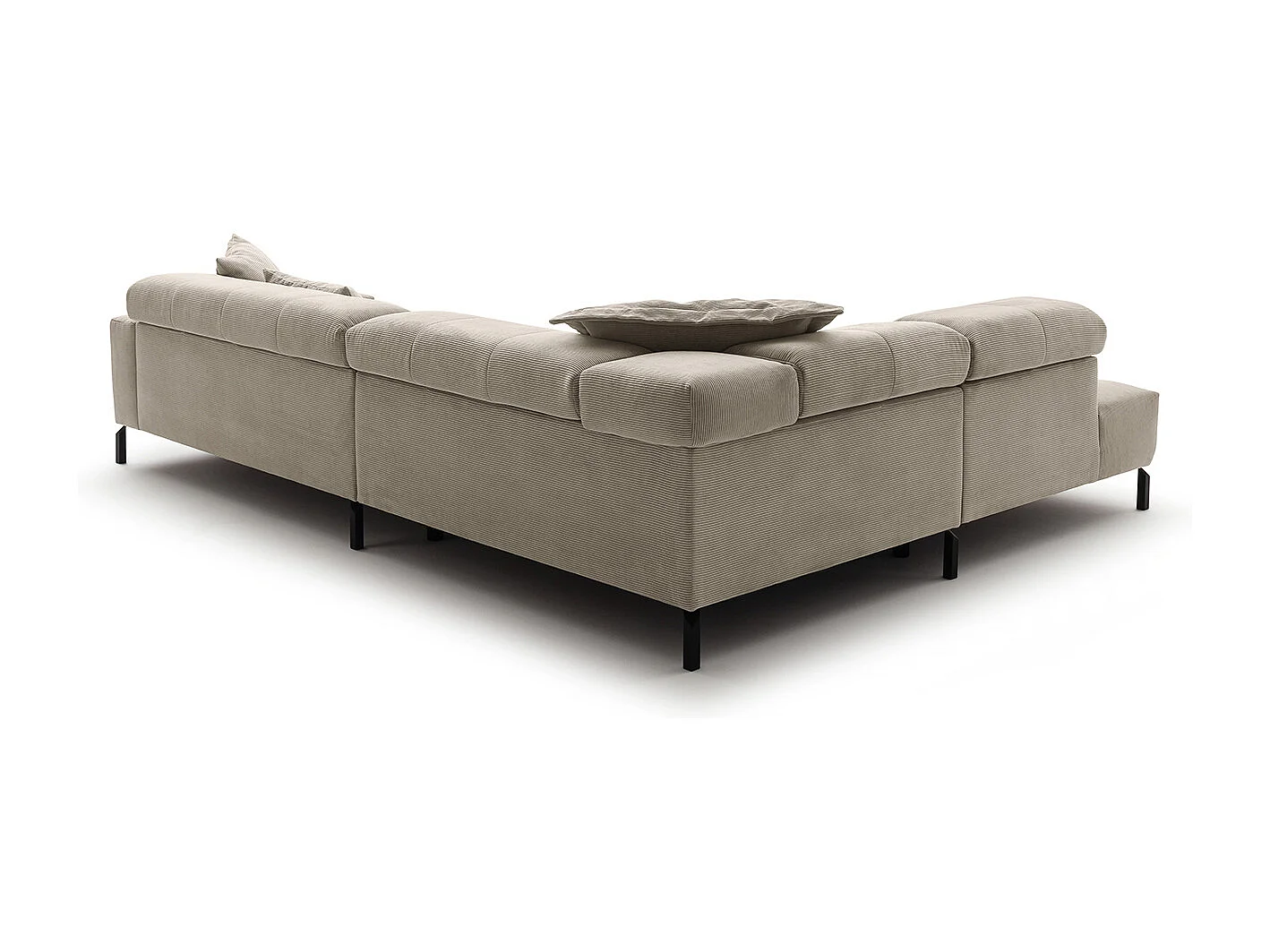 Ecksofa - Beige Cord - OHIO